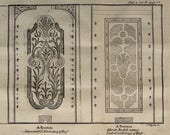 Gardens 1743.Antique copper engraving.Natural History. quot Nature Display 39 d quot .Parterre Antique print.Copper plate.8.2x6.4 inches-20x17,5 cm.