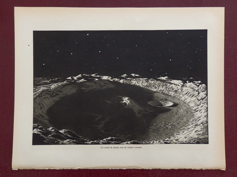Astronomy..Antique print.1930/'s.A Sunrise in a Lunar Circus..Astronomy print12.1x9 ins or 31X23 cm.