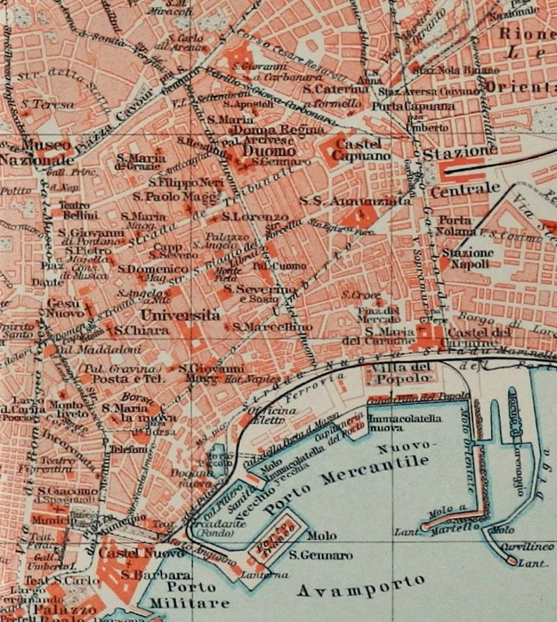 naples-map-antique-print-1904-old-city-map-of-naples-111-years-etsy