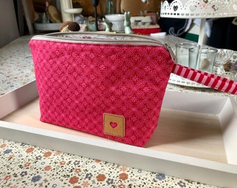 Pink cosmetic bag