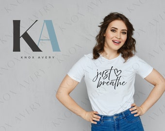 Just Breathe png Sublimation Digital Design - Mental Health Sublimation Design - Sublimation PNG