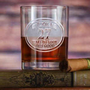 Personalized Birthday Whiskey, Scotch, Bourbon Glass