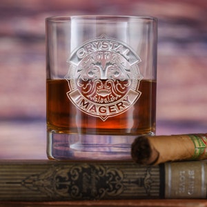 Your Logo Stolzle Crystal Custom Engraved Whiskey Rocks Glass