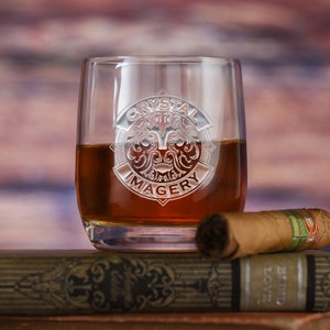Logo Engraved Whiskey Glass, Stolzle Crystal Weinland Glass