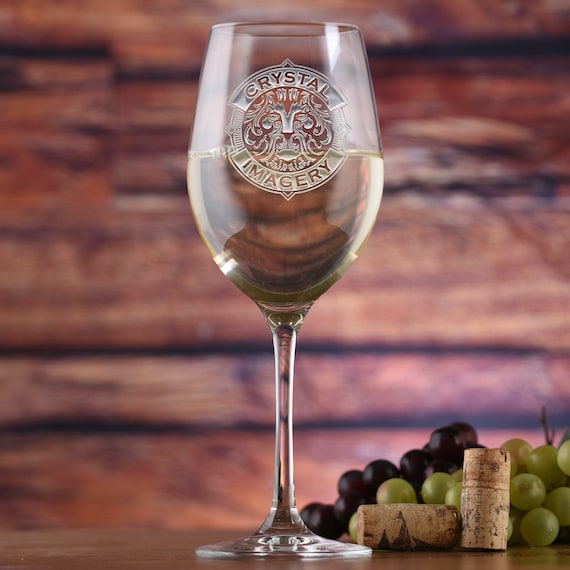 Buy Your Logo Engraved Stolzle Crystal White Wine Glasses Online in India -  Etsy