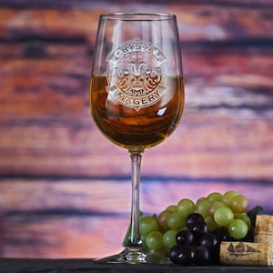 Logo Engraved Stemed Wine Glass (Set of 6)