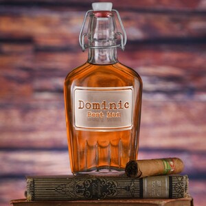 Best Man Flask, Engraved Whiskey Flask Gift for Groomsmen