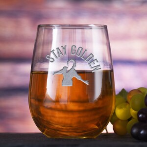 Stay Golden - Betty White Stemless Wine Glass Gift