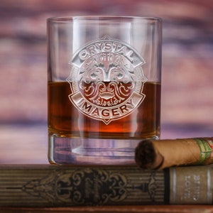 Your Logo Stolzle Crystal Custom Engraved Whiskey Rocks Glass - Set of 5