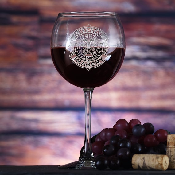 Logo Engraved Red Wine Glasses (Set of 2)