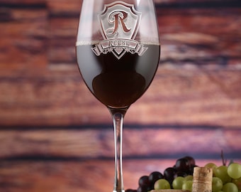 Engraved Stolzle Crystal Red Wine Glass, Personalized