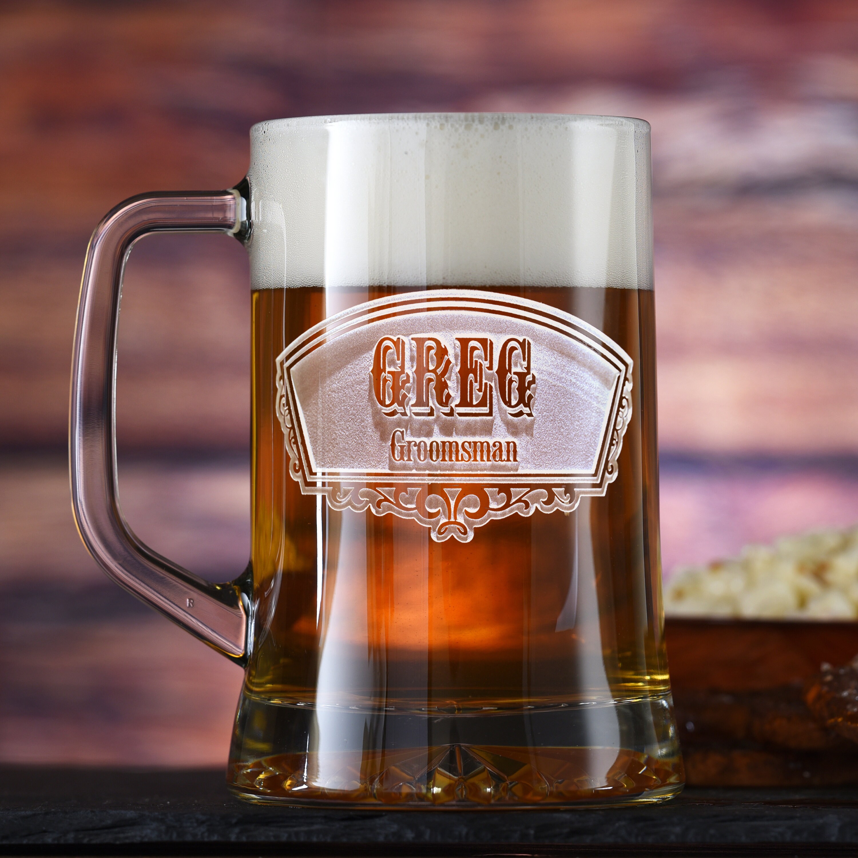 best man beer glass