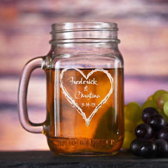 Mason Jar Mugs with Handles