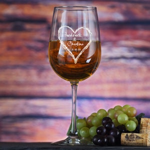 Wedding Toasting Wine Glasses - Heart