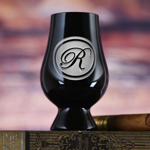 Personalized Black Glencairn Whisky Glass