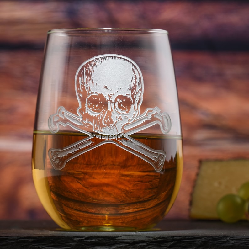 Crystal Imagery Stemless Wine Glass