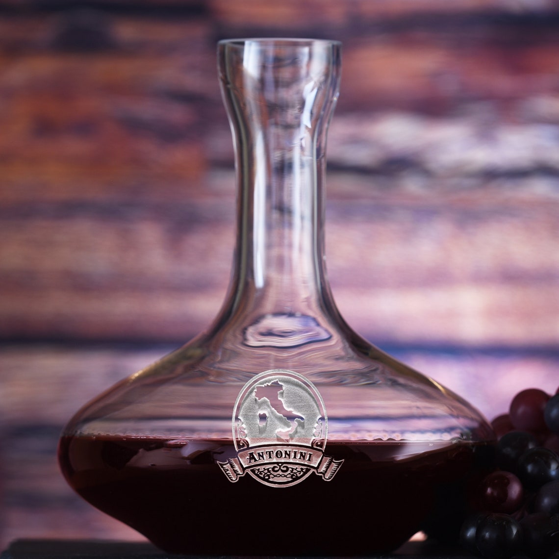 Italian Wine Decanter Italy Monogram Wine Gifts Etsy