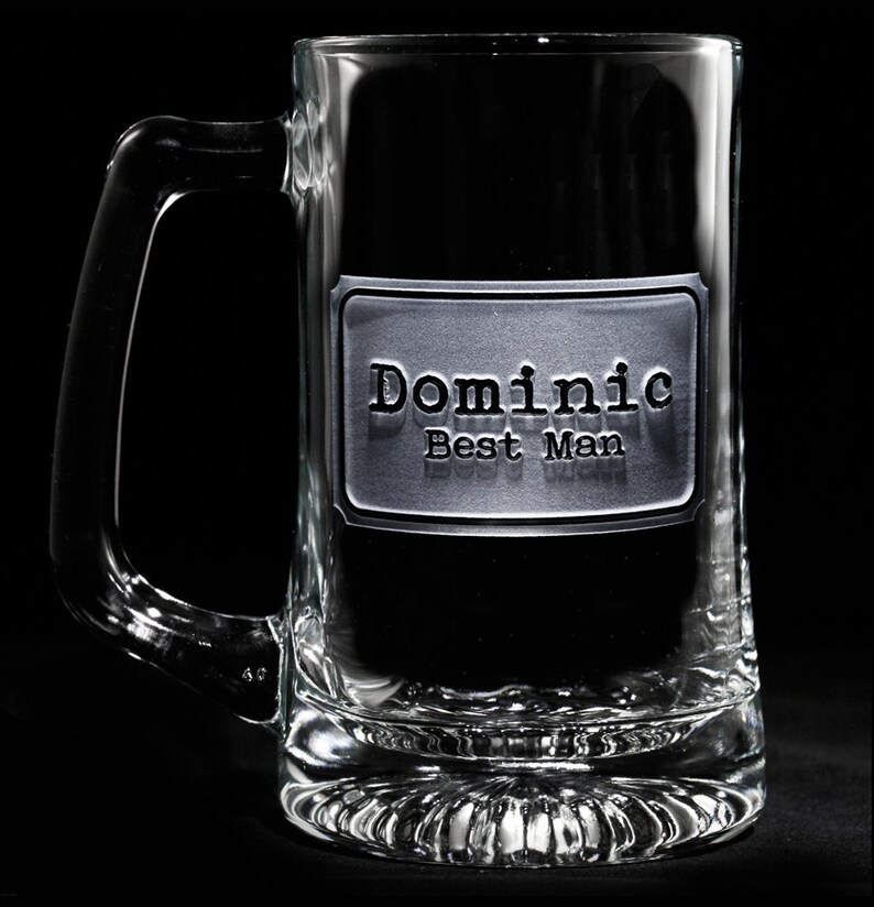 Etched Best Man Beer Mug Groomsmen Gifts Etsy