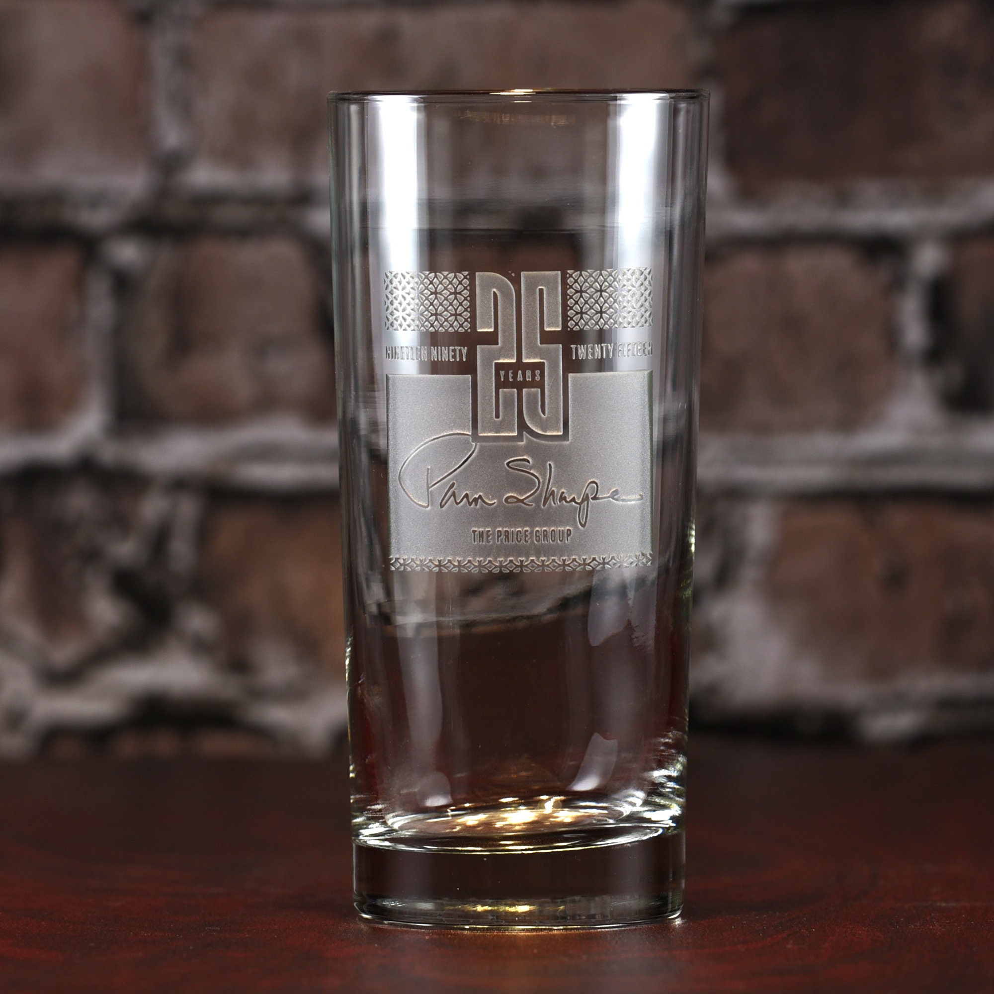 Logo Engraved Glassware Bar Glasses Set of 4 Etsy