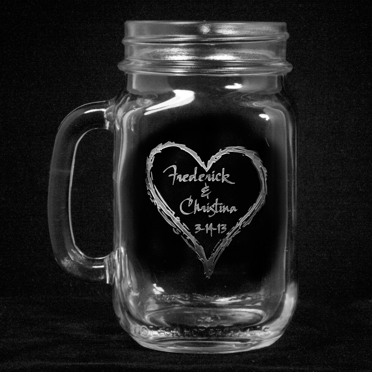 Wedding Mason Jar Mugs With Handle Country Wedding Favors Etsy
