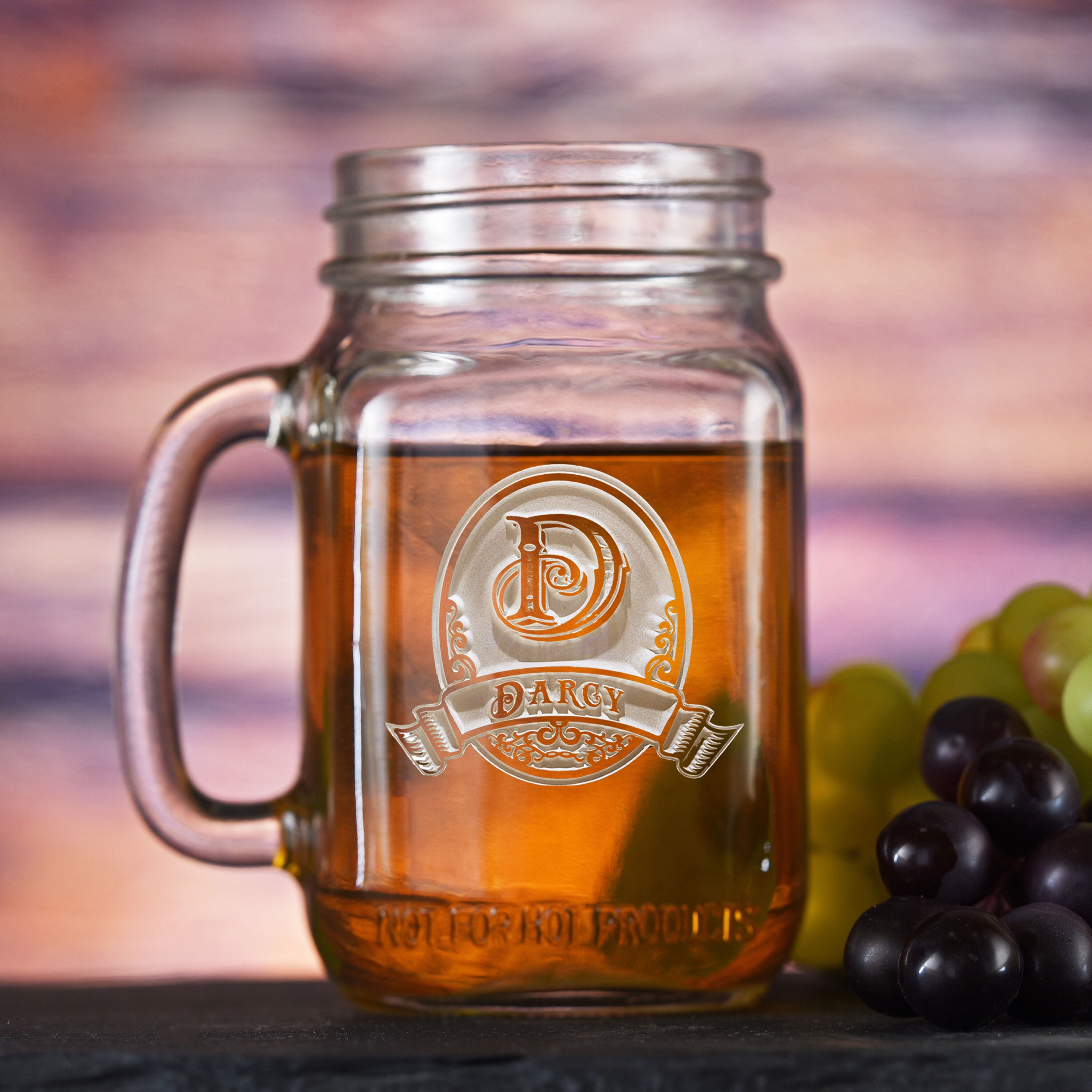 32 Oz Mason Jar With Handles - Etsy