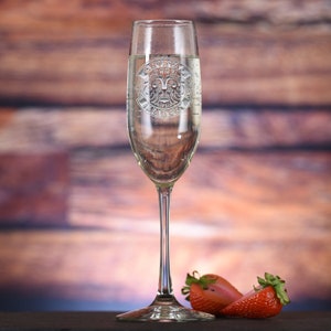 Custom Logo Engraved Champagne Glassware