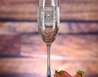 Custom Logo Engraved Champagne Glassware