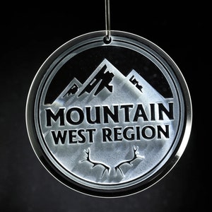 Customized Logo Glass Ornament Engraved - We Carve Your Logo/Artwork