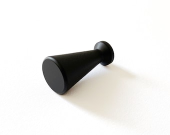 Mid Century Modern PAUL McCobb Style Matte Black Cone Replacement Knob Pull Handle Door Drawer Cabinet Hardware