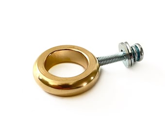 Mid Century Modern Style RINGO Solid Brass Replacement Drawer Knob Cabinet Handle Door Hardware - Paul McCobb Ring Pull Replica