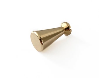 FACTORY SECONDS Mid Century Modern PAUL McCobb Style Solid Brass Cone Replacement Knob Pull Handle Door Drawer Cabinet Hardware