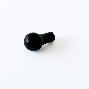 Mid Century Modern Style RYAN Black Small Replacement Knob Teardrop Door Pull Cabinet Hardware Minimal Drawer Handle