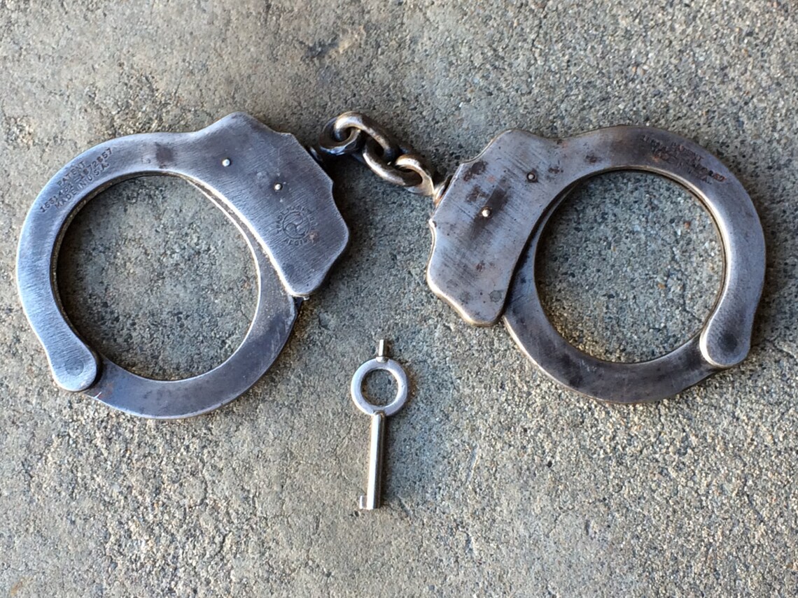 Vintage PEERLESS Handcuffs With Key Antique Restraints Etsy