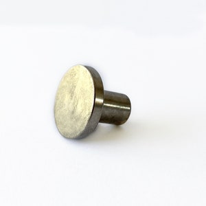 Mid Century Modern Style DOTTIE Round Silver/Nickel Flat Small Replacement Knob Door Pull Cabinet Hardware Drawer Handle