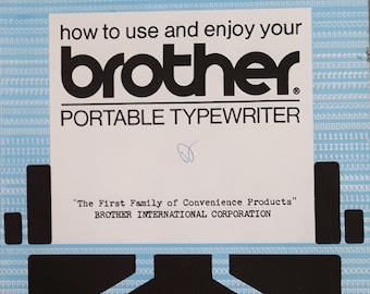 BROTHER portable typewriter manual.