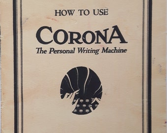 CORONA  personal typewriter manual.