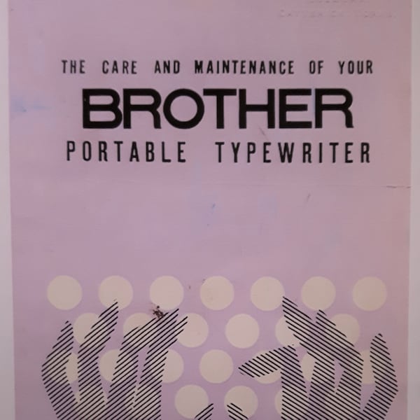 Brother portable typewriter manual.