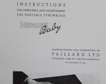 HERMES Baby typewriter manual.