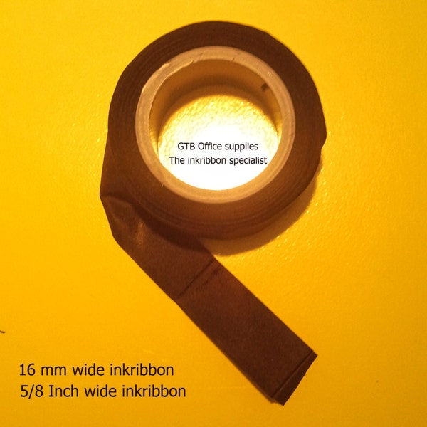 Ink ribbons for typewriters, cash registers, printers, time stamps