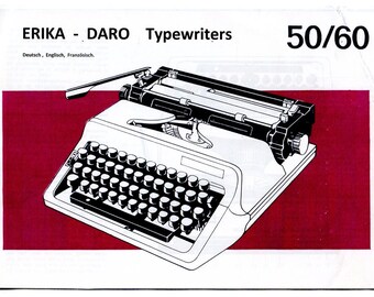 ERIKA - DARO typewriter manual. 50/60