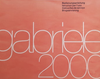 Schreibmaschine Handbuch für GABRIELE 2000 Kostenlos