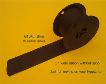 Ink Ribbon wide = 25 mm ( 1 inch),  Length = 6 mtr ( 19 feet ), special for Remington and Wellington No.2 typewriters.