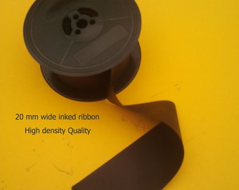 Ink Ribbon wide = 20mm ( 3/4 inch),  Length = 6 mtr ( 19 feet ), special for KLEIN_ADLER and ADLER 7 typewriters.