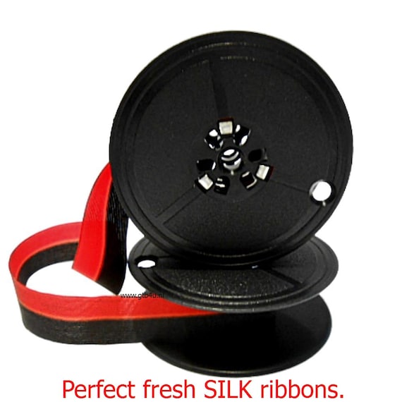 New Perfect Fresh SILK Ribbons for Typewriters, 1/2 Inch, Black/red. 