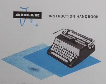 ADLER  J2, J4 portable typewriter manual.