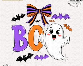 Boo Ghost PNG for Halloween Shirt Kawaii Ghost