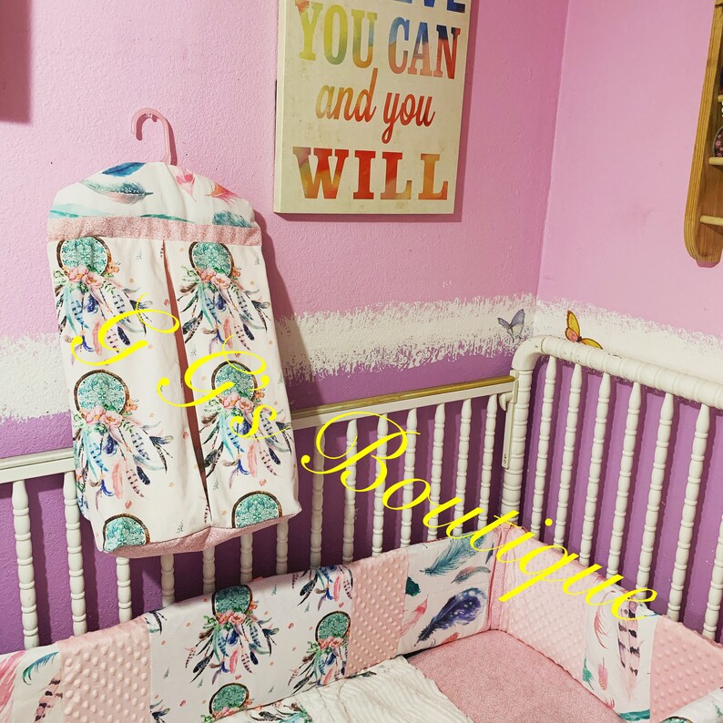 Baby 4 pc. Crib Bedding Set Bumper Comforter Sheet Diaper Etsy