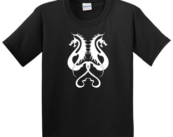 Men's Dragon shirt, dragon tee, black shirt, printed t shirt, dragon art, dragon print