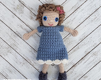 Amigurumi Sally Doll Crochet Pattern - Easy DK Yarn Doll Pattern PDF