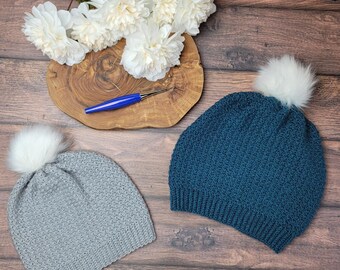 Catrin Hat Pattern - Easy Yarn Beanie Toque PDF